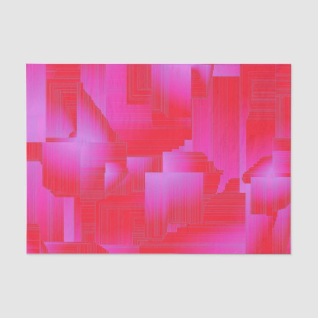 Hot Pink Art Deco Tissue Paper (Front)