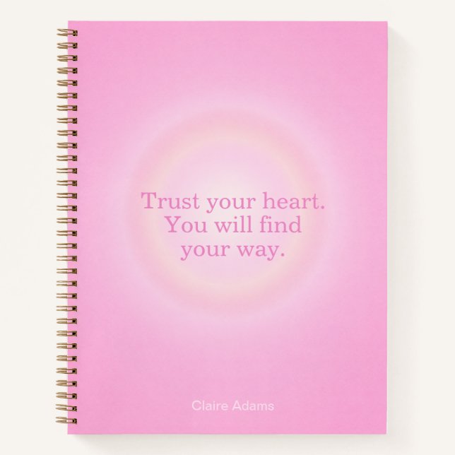 Hot Pink Aura Message Notebook (Front)