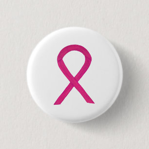 Hot Pink Awareness Ribbon Custom Art Pins