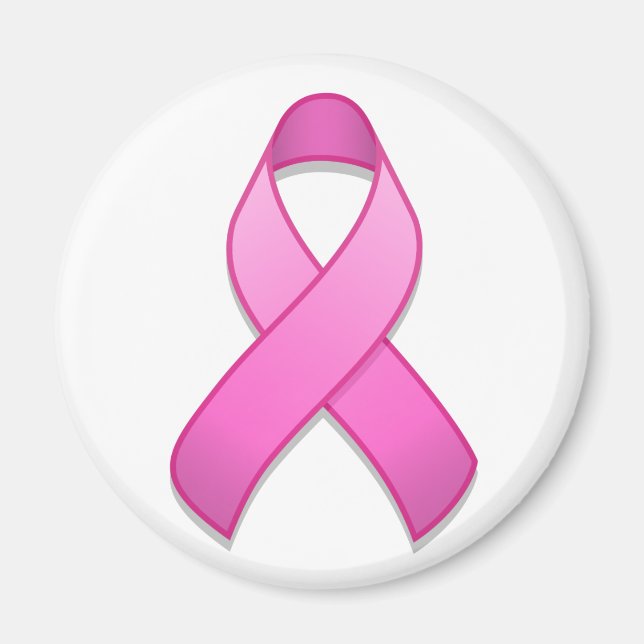 Hot Pink Awareness Ribbon Magnet (Front)