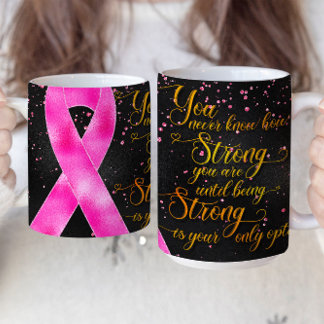 Hot Pink Awareness Ribbon Mug Design