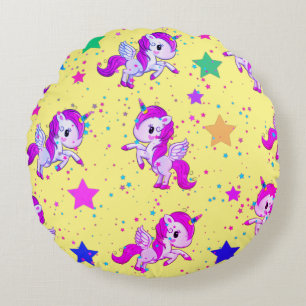 Hot Pink Baby Unicorns Pillow