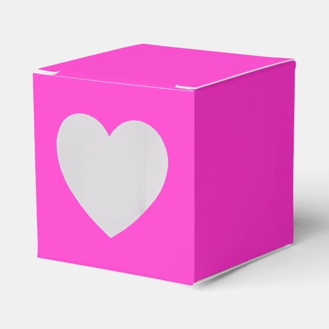 Hot Pink Background Colour Customise This! Favour Box (Front Side)