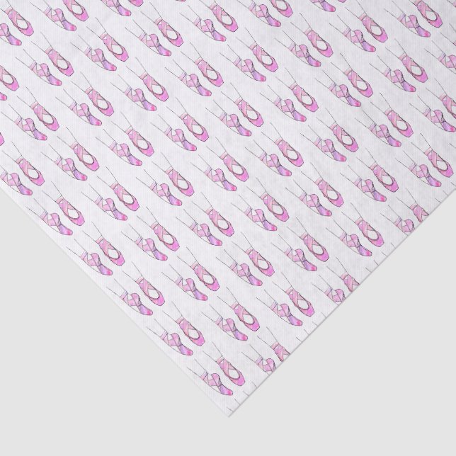 Hot Pink Ballerina Ballet Tissue Paper (Detail)