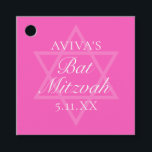 Hot Pink Bat Mitzvah Party Star of David Favour Tags<br><div class="desc">This girly bright pink Bat Mitzvah party favour tag features a minimalist modern typography layout over a Star of David symbol for a Jewish girl. Cute and feminine gift tags for your teenager.</div>