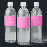 Hot Pink Bat Mitzvah Party Star of David Water Bottle Label<br><div class="desc">This girly bright pink Bat Mitzvah party water bottle label features a minimalist modern typography layout over a Star of David symbol for a Jewish girl. Cute and feminine decor for your teenager.</div>