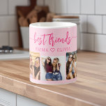 Hot Pink Best Friends 3 Photo Collage Keepsake Coffee Mug<br><div class="desc">Celebrate your friendship with the Hot Pink Best Friends 3 Photo Collage Keepsake Coffee Mug. This vibrant mug features a stunning collage of three cherished photos, capturing unforgettable moments with your best friends. The hot pink design adds a fun and stylish touch, making it a standout piece for any coffee...</div>