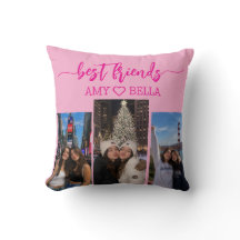 Hot Pink Best Friends 3-Photo Collage Keepsake