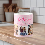 Hot Pink Besties Friends 3 Photo Collage Keepsake Coffee Mug<br><div class="desc">Celebrate your friendship with the Hot Pink Besties Friends 3 Photo Collage Keepsake Coffee Mug. This vibrant mug features a beautifully arranged collage of three cherished photos, capturing unforgettable moments with your best friends. The hot pink design adds a fun and stylish touch, making it a standout piece in any...</div>