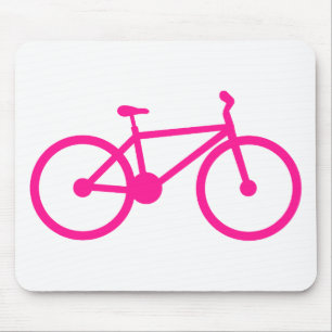Hot Pink Bicycle; bike Mouse Mat
