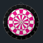 Hot Pink Black And White Dartboard<br><div class="desc">Hot Pink Black And White Dart Board</div>