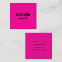 Hot Pink Black Bright Colorful Professional Girly