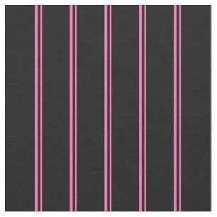 Hot Pink & Black Coloured Lines Fabric