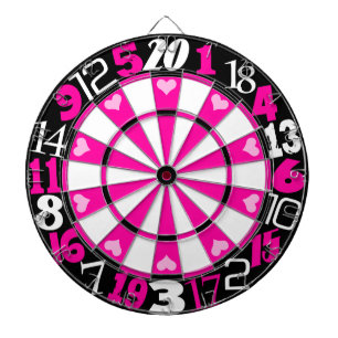 Hot Pink & Black Dartboard