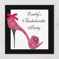 Hot Pink Black High Heel Shoes Bahcelorette Party