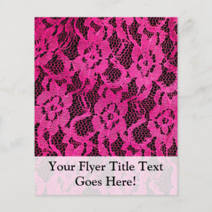Hot Pink/Black Lace-Look Flyer