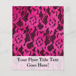 Hot Pink/Black Lace-Look Flyer