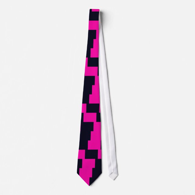Hot Pink & Black Mens Awful Ugly Tie CricketDiane (Front)