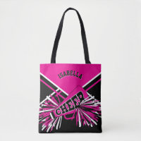 Hot Pink, Black & White Cheerleader Design