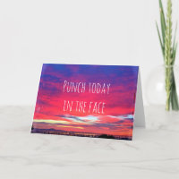 Hot Pink Blue Coastal Sunset Punch Today Quote