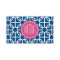 Hot Pink & Blue Geometric Pattern Monograms