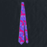 Hot Pink Blue Purple Floral Rose Modern Colourful Tie<br><div class="desc">Designed with cool pink blue floral patterns that makes a great gift or party favour for birthdays,  weddings,  wedding anniversary or any events or celebrations!</div>