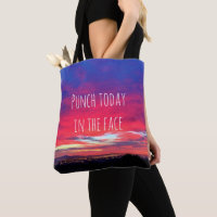 Hot Pink Blue Sunset Punch Today In The Face Bold