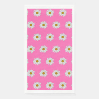 Hot Pink Bohemian Daisy Pattern   Napkin