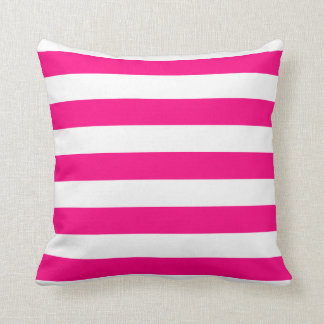 Hot Pink Bold Striped Pillow