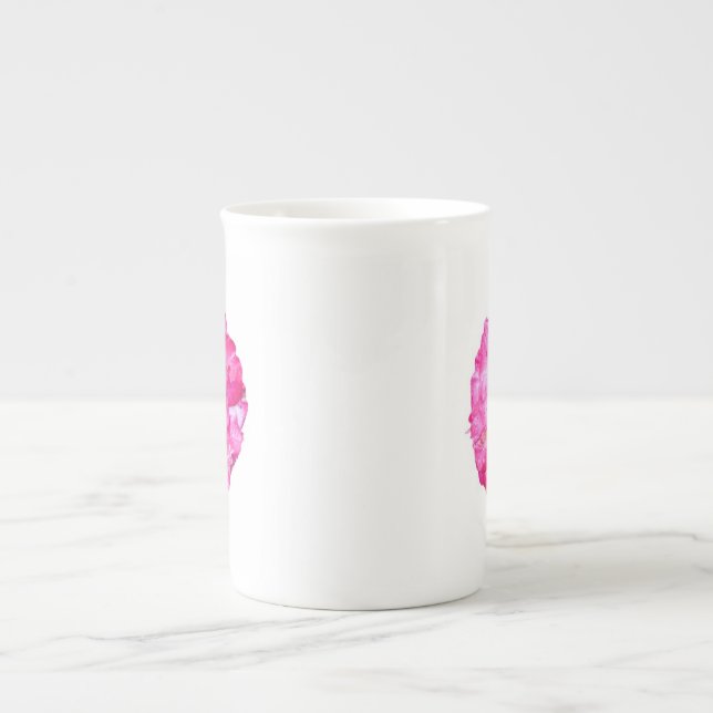 Hot Pink Bone China Mug (Front)