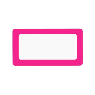 Hot pink border plain blank label
