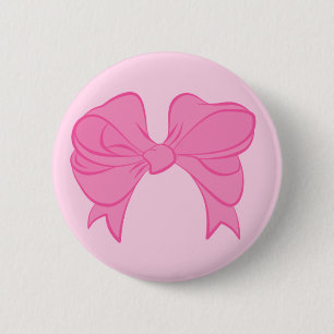 Hot Pink Bow Button
