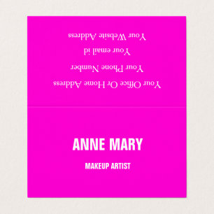 Hot Pink Bright Colourful Wedding Cute Chic Girly Business Card