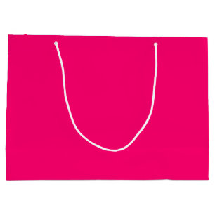 Hot Pink Bright Festive Fun Solid Colour Large Gift Bag