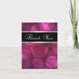 Hot Pink Bubbles Thank You Cards