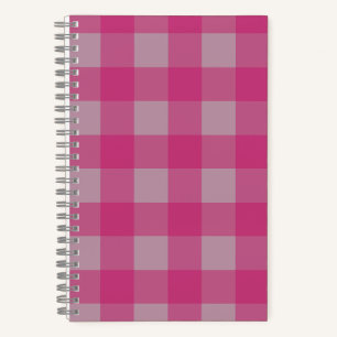 Hot Pink Buffalo Plaid Spiral Notebook – 80 Pages