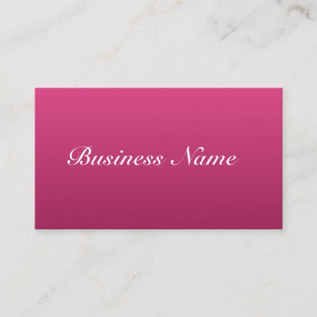Hot Pink Business Card (Front)