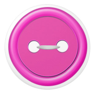Hot Pink Button Drawer Pull