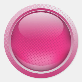 Hot pink button sticker