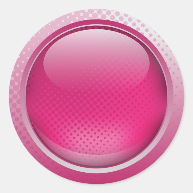 Hot pink button sticker (Front)