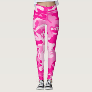 hot pink camo camouflage leggings