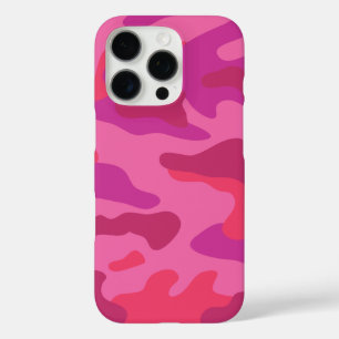 Hot Pink Camo Pattern iPhone 16 Pro Case