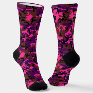 Hot Pink Camo Socks