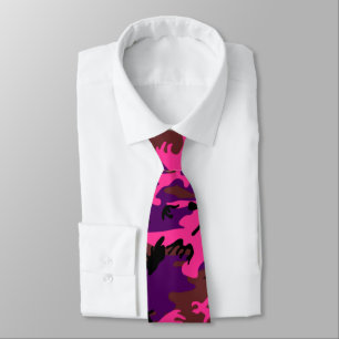 Hot Pink Camo Tie