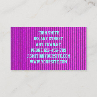 Hot Pink Cardboard Business Card Template