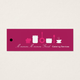 Hot Pink Catering Business Product Hang Tag Label