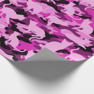 Hot Pink Catmouflage Wrapping Paper