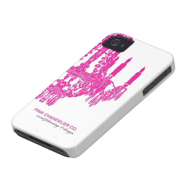 "Hot Pink Chandelier Pattern" Case-Mate iPhone Case (Bottom)