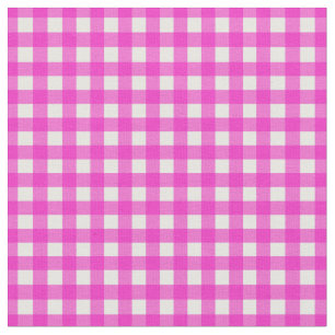 Hot Pink Checked Gingham for Home Canning Lids Fabric