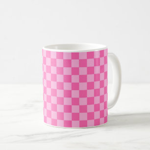 Hot Pink Checkerboard Coffee Mug